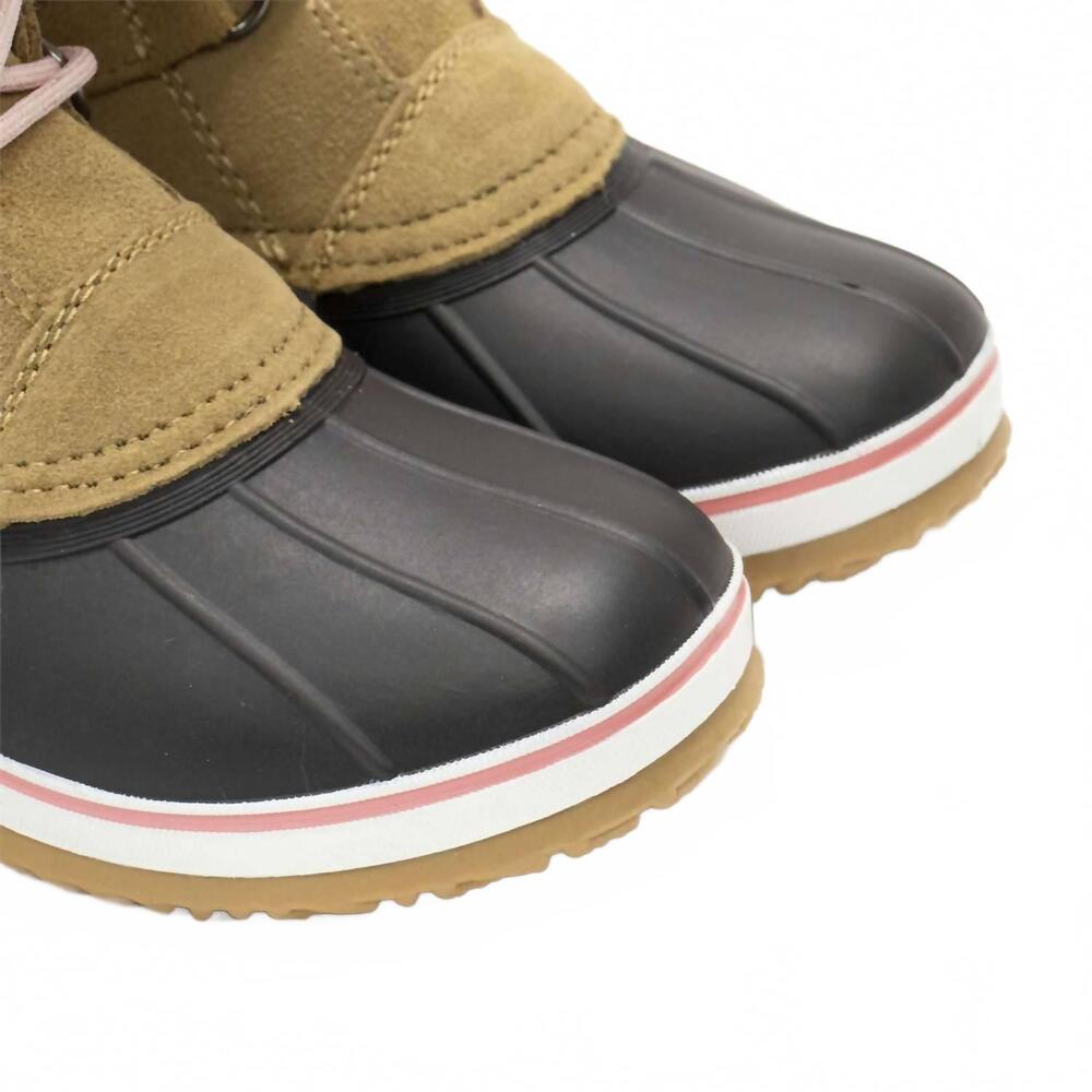 NEW NORTHSIDE girl's kathmandu mid calf waterproof snow boots in tan - Picture 7 of 8